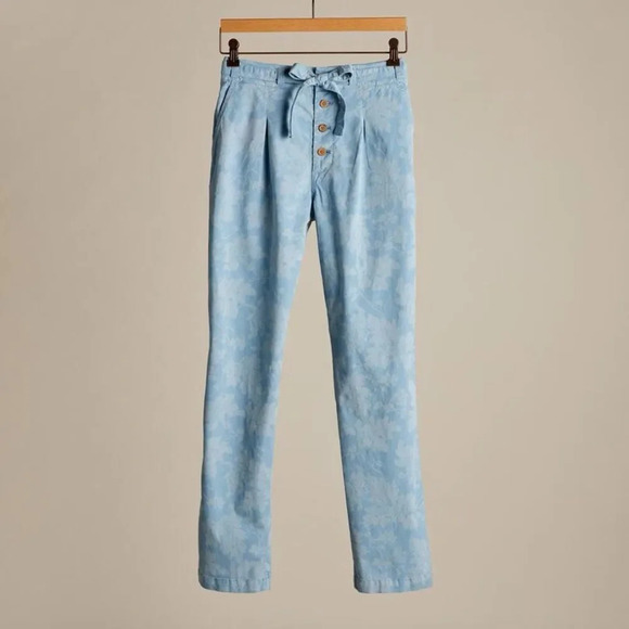 SUNDANCE Bastille Easy‎ Pants in Blue Floral Print